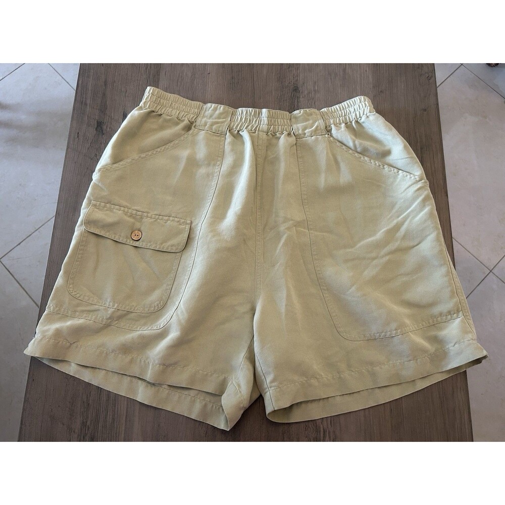 Tommy Bahama Womens Beige 100% Silk Casual Shorts Size M
